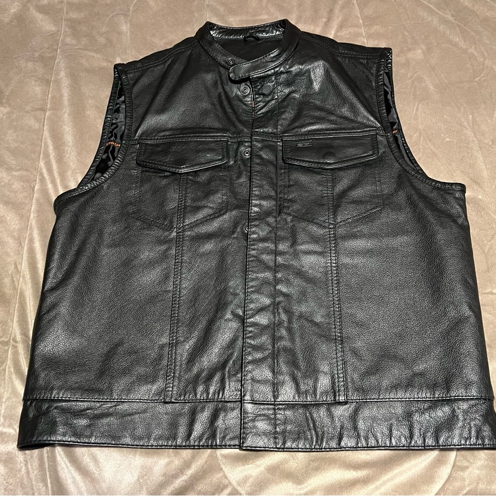 First Classics Leather Motorcycle Vest Size Large